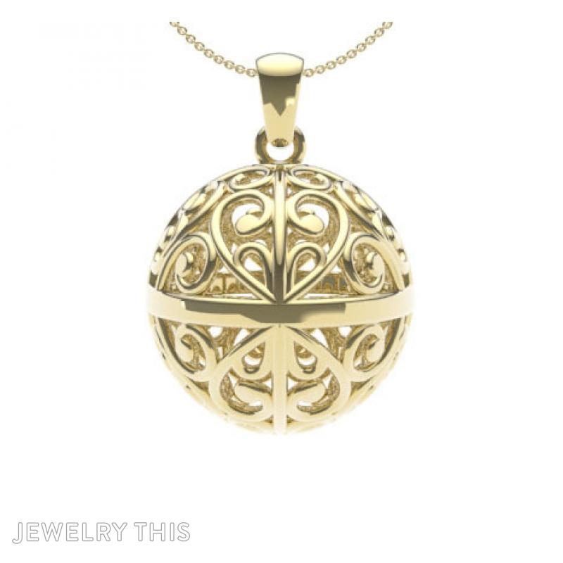 wire work ball pendant