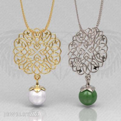 example of baroque-style pendant with pearl