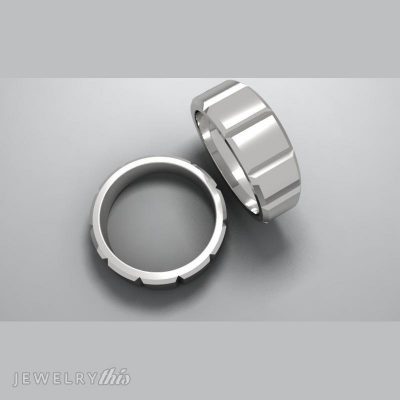 Example of a brushed finish for jewelry