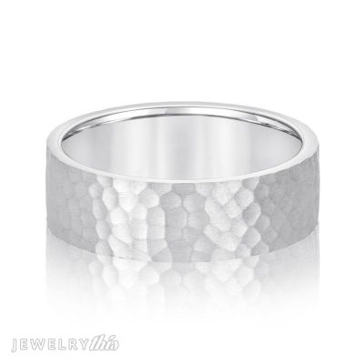 Example of a ring with a hammered finish.
