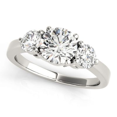 example of three-stone setting