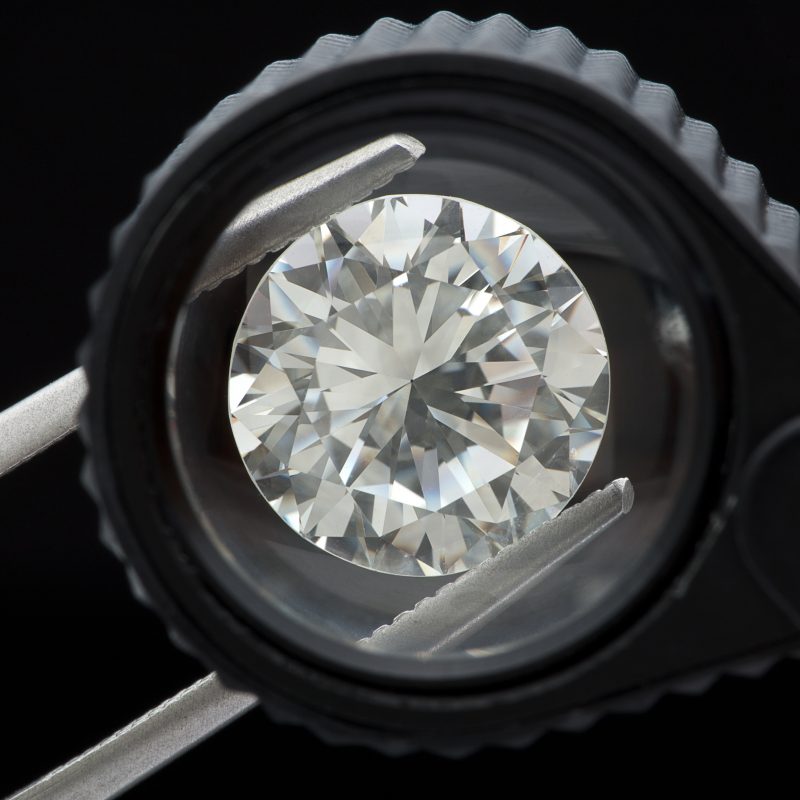 Facets and Angles Allow Reflections of Light From Inside the Diamond