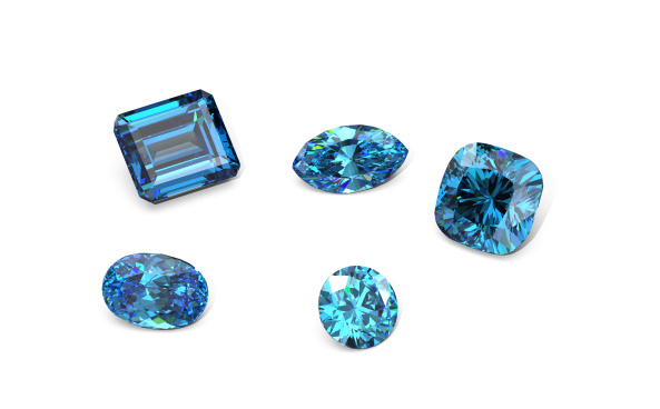 Loose Blue Zircon Gemstones