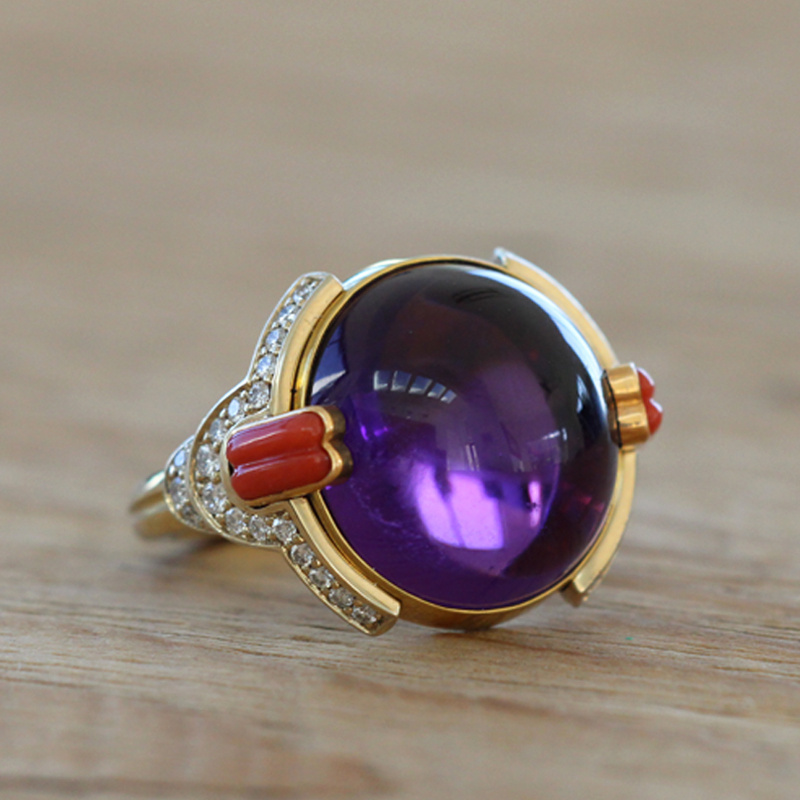 art-deco-amethyst-cabochon-engagement-ring